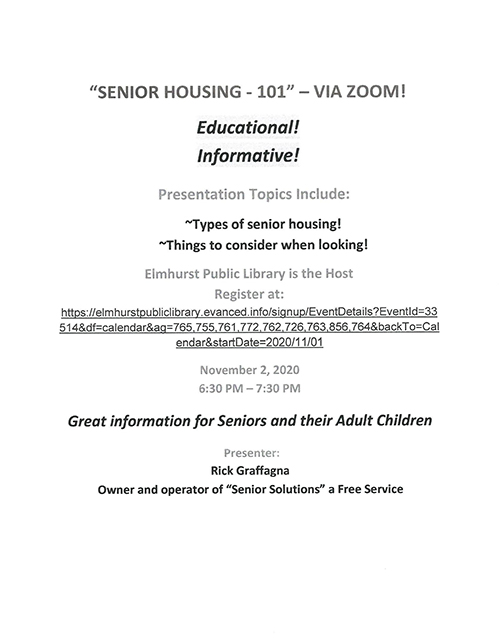 Senior Housing Information Flyer